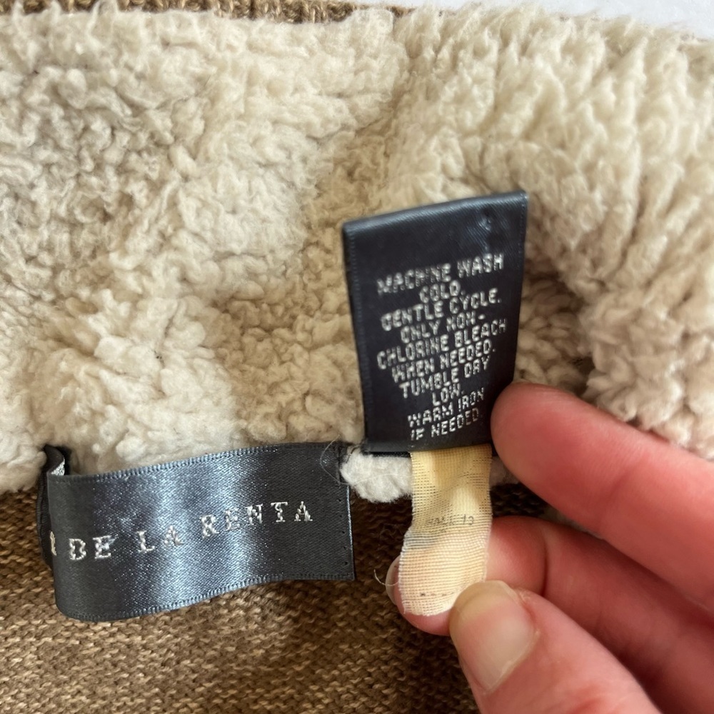 Oscar De La Renta Pullover Sweater Brown Size Medium - Picture 3 of 7